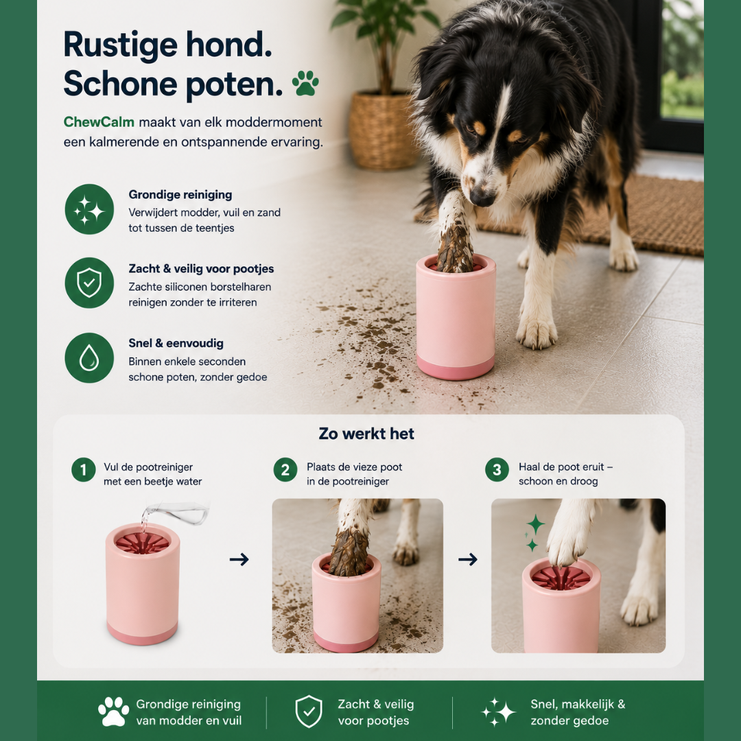 CleanPaw – maakt poten binnen enkele seconden schoon na elke wandeling