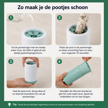 CleanPaw – maakt poten binnen enkele seconden schoon na elke wandeling