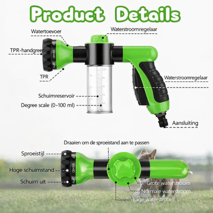 MudFree – 8-in-1 Hondendouche voor Snel en Comfortabel Wassen
