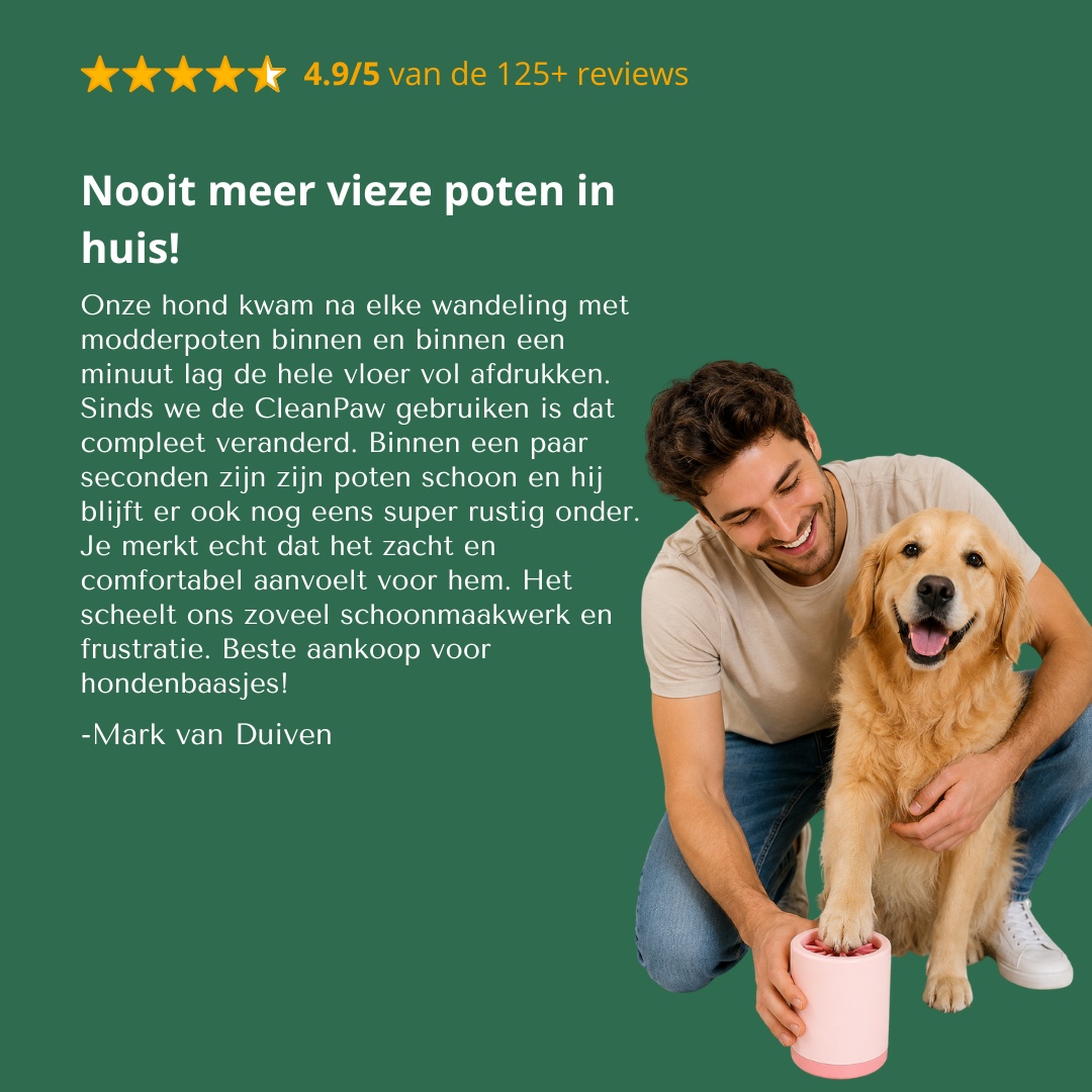 CleanPaw – maakt poten binnen enkele seconden schoon na elke wandeling